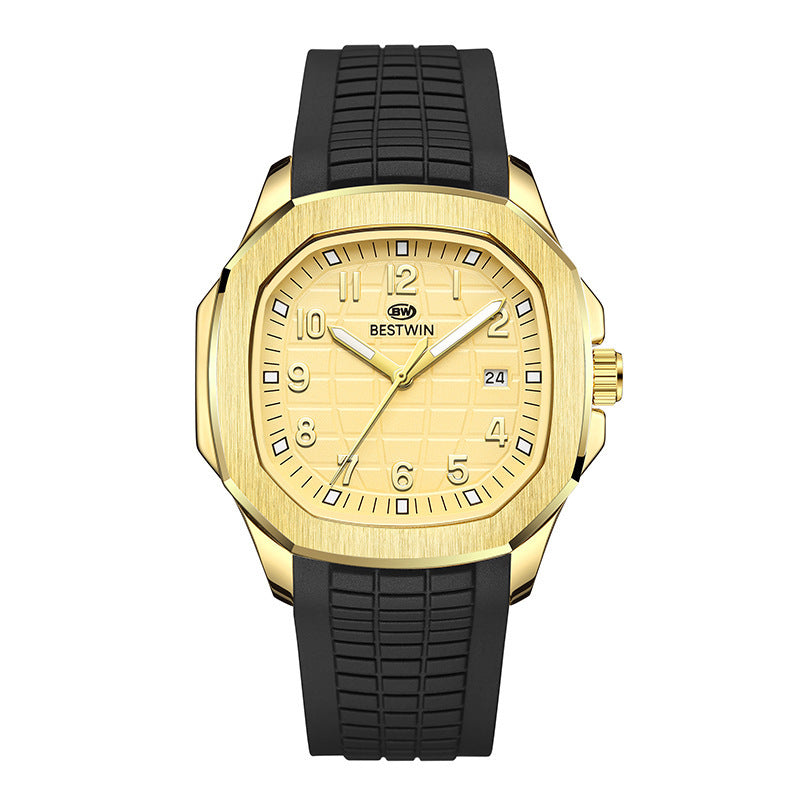 men's silicone strap sports watch, view 3 - MRSLM