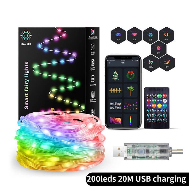 Smart LED fairy string lights, view 4 - MRSLM