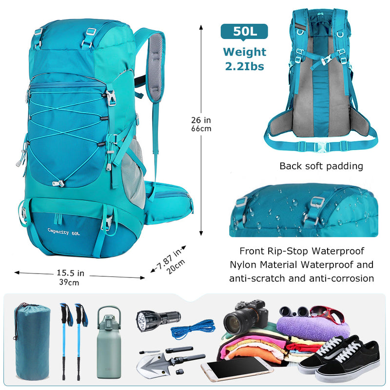 50L hiking backpack, view 7 - MRSLM
