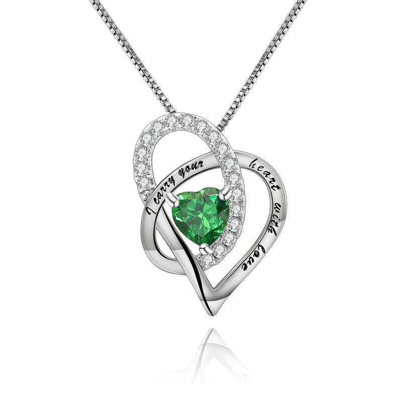 birthstone silver pendant necklace, view 6 - MRSLM