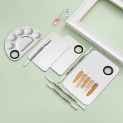 stainless steel mixing palette with spatula - MRSLM
