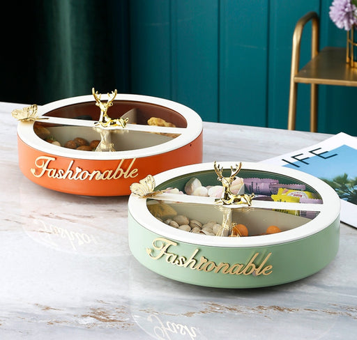 Round metal fruit snack tray - MRSLM