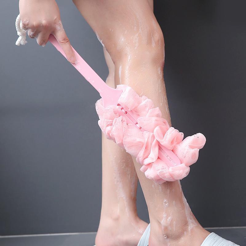 long handle soft mesh shower brush - MRSLM