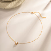 Stainless steel pearl pendant necklace, view 6 - MRSLM