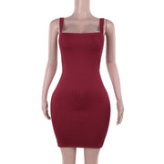 slim rhinestone sleeveless party dress, view 6 - MRSLM