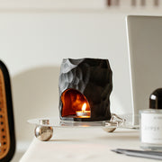 nordic style essential oil burner with candle holder, view 4 - MRSLM