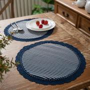 Elegant geometric lace placemats, view 8 - MRSLM