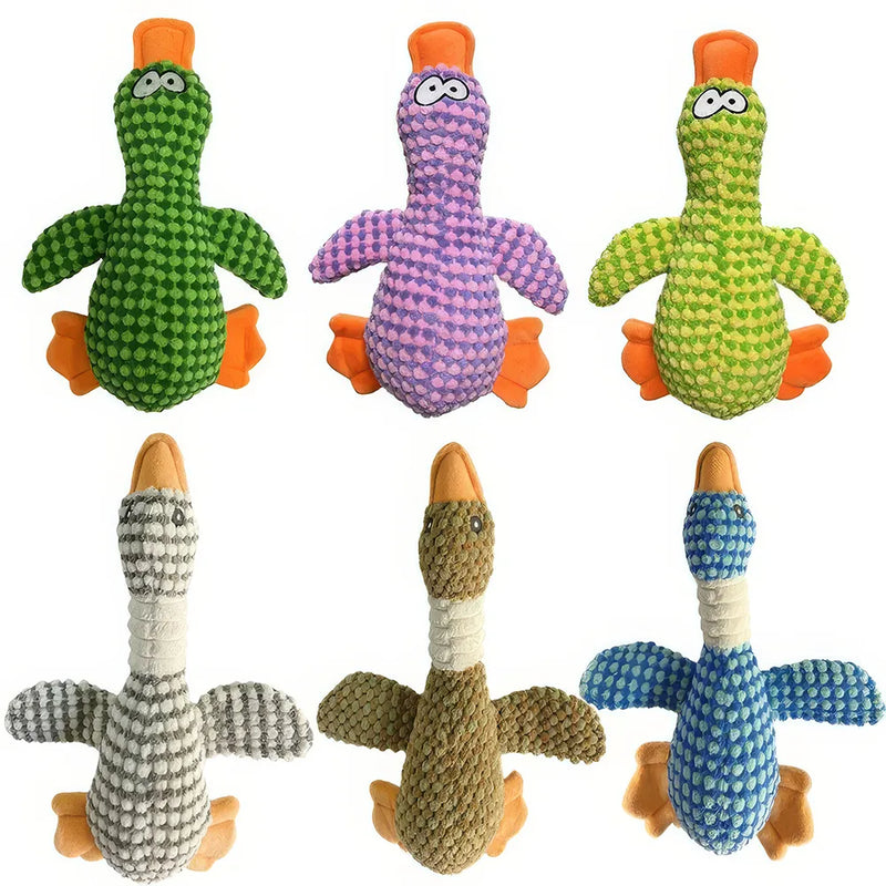 plush duck squeak toy for dogs, view 12 - MRSLM