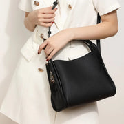 soft leather shoulder bag with scarf - MRSLM