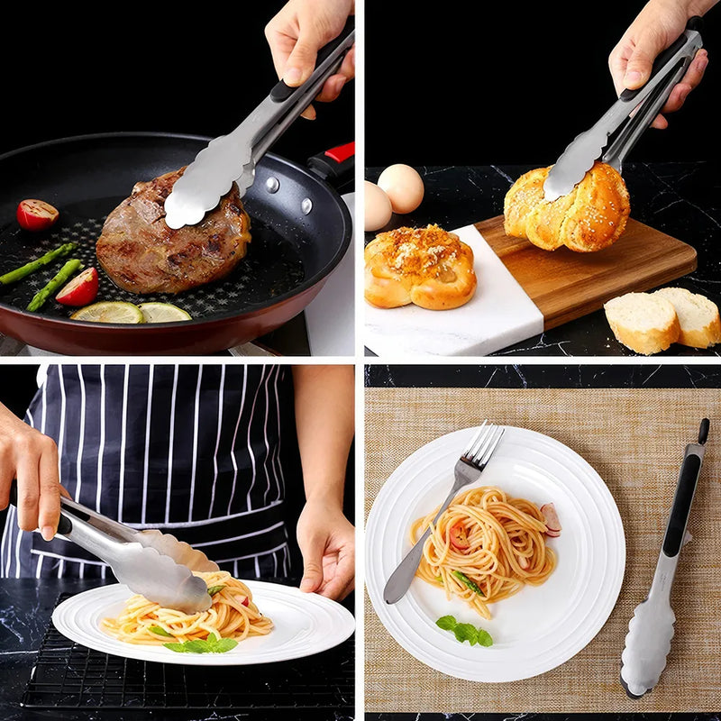 stainless steel BBQ tongs, view 7 - MRSLM