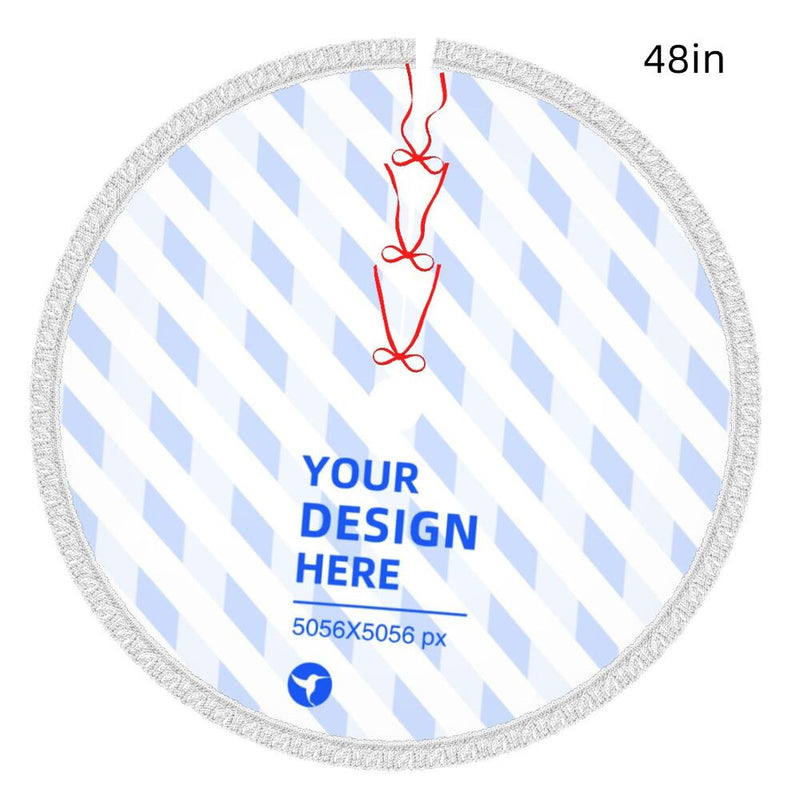 fringed Christmas tree skirt, view 12 - MRSLM