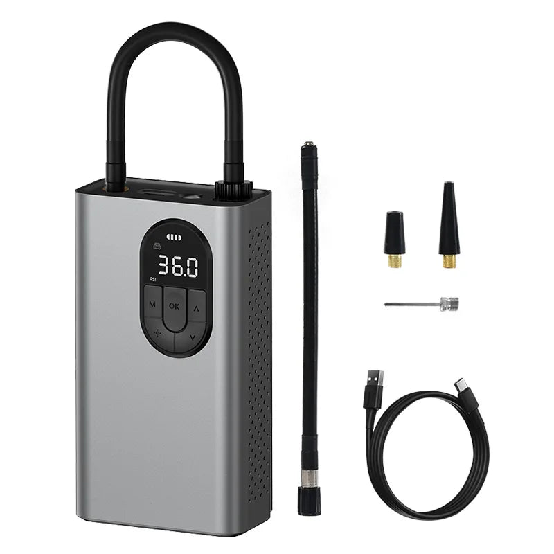 portable smart digital tire inflator, view 2 - MRSLM