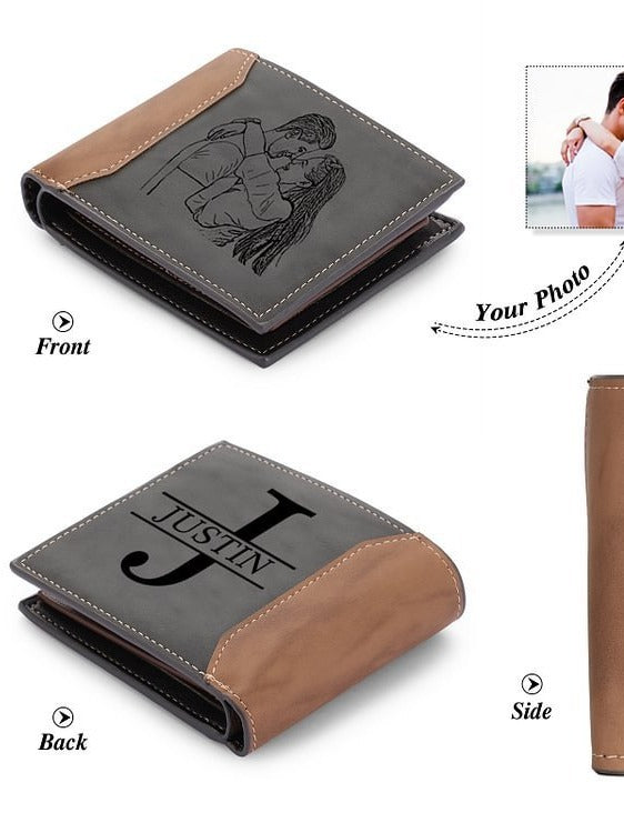 men's retro PU wallet, view 6 - MRSLM