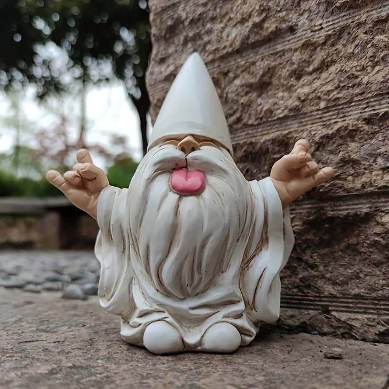 rocker gnome garden statue, view 7 - MRSLM