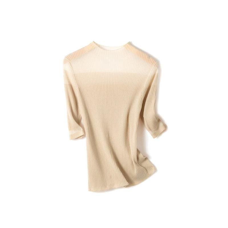 half sleeve knitted top, view 6 - MRSLM