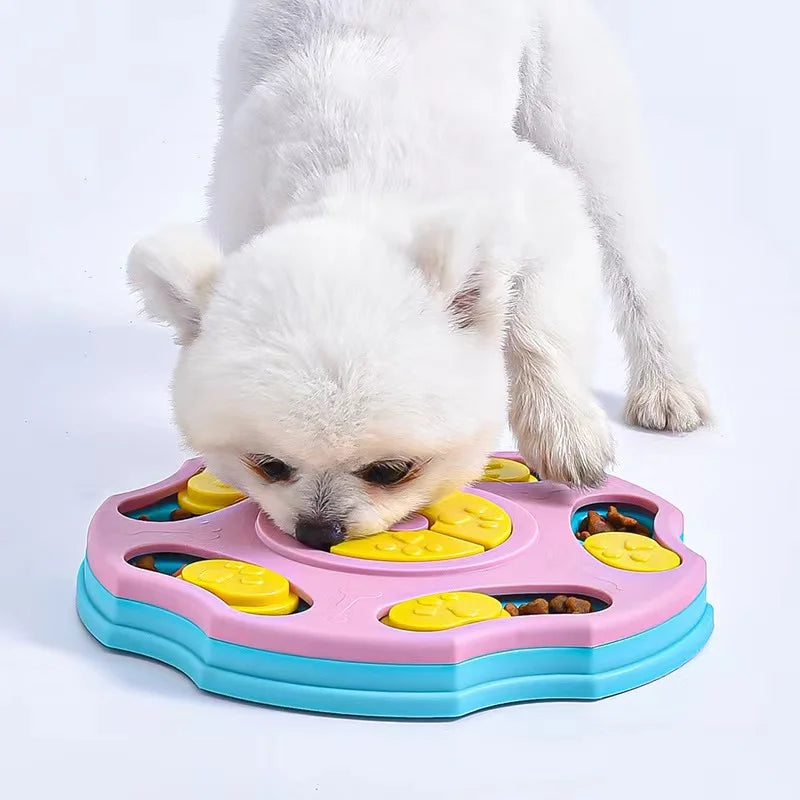interactive slow feeder dog bowl, view 4 - MRSLM