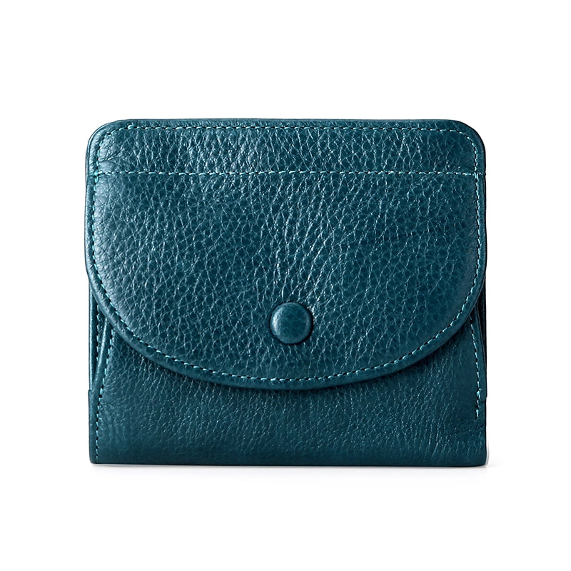 cowhide leather rfid coin pocket and card holder, view 3 - MRSLM