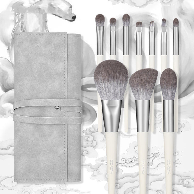 fox tail makeup brush set 10 pieces - MRSLM