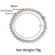 heart zirconium necklace, view 2 - MRSLM