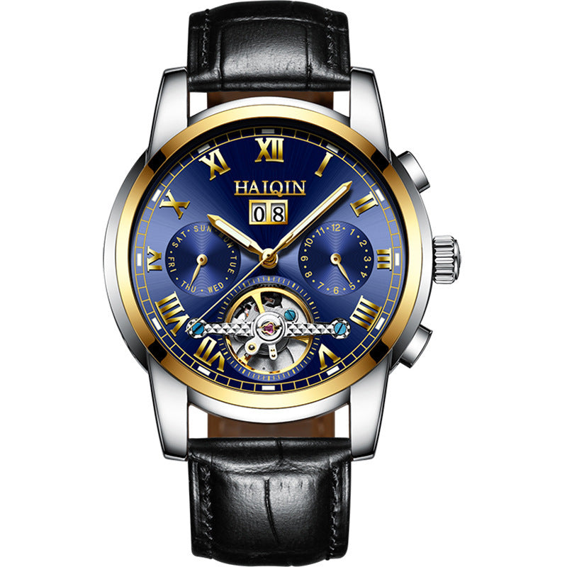 men's luminous hollow automatic mechanical watch, view 14 - MRSLM
