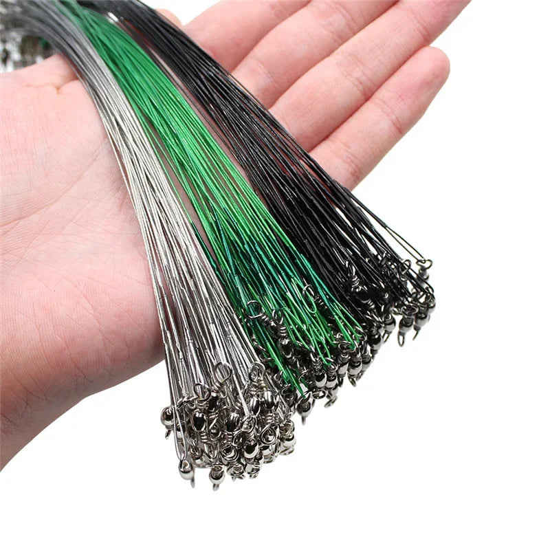 anti-bite fishing leader steel wire with swivel, view 6 - MRSLM