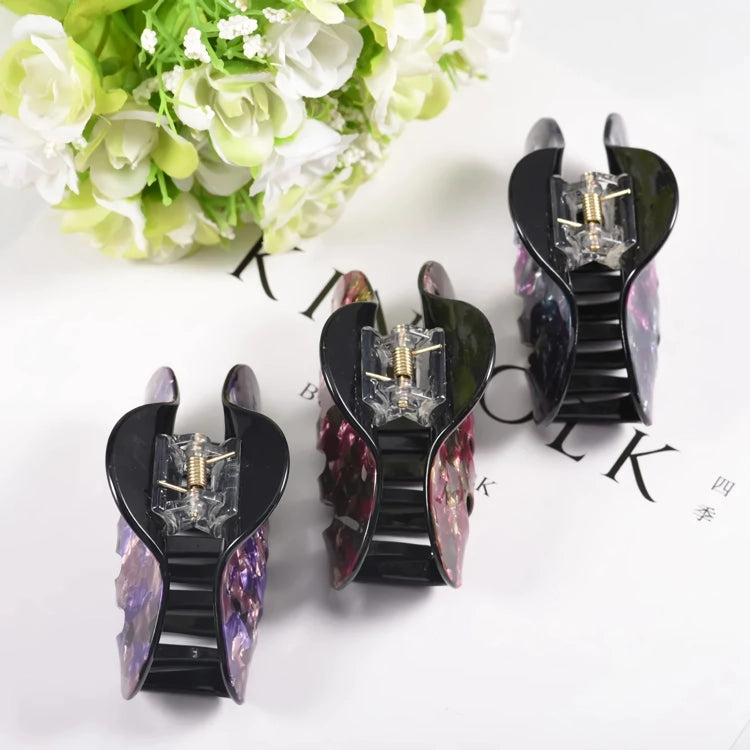 large floral acrylic hair clips, view 9 - MRSLM