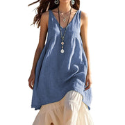 sleeveless v-neck beach dress, view 5 - MRSLM