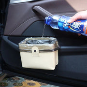 leather car trash bag with organizer, view 9 - MRSLM