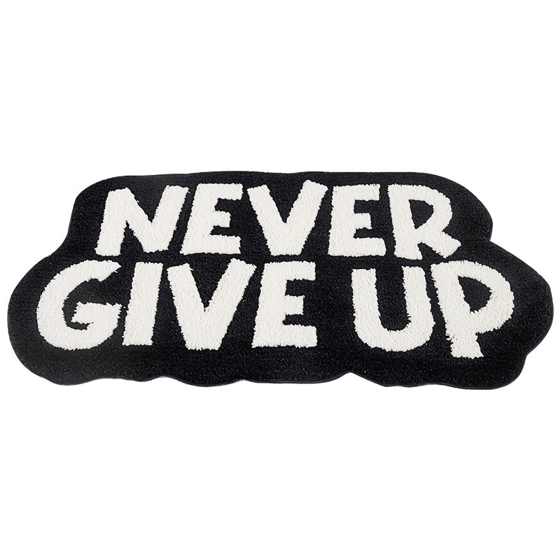 never give up tufted rug, view 4 - MRSLM