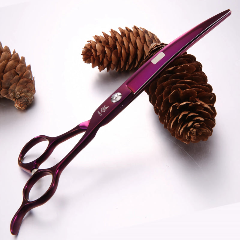 curved pet grooming scissors, view 3 - MRSLM
