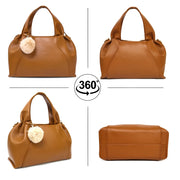 Large capacity soft synthetic leather tote bag, view 6 - MRSLM