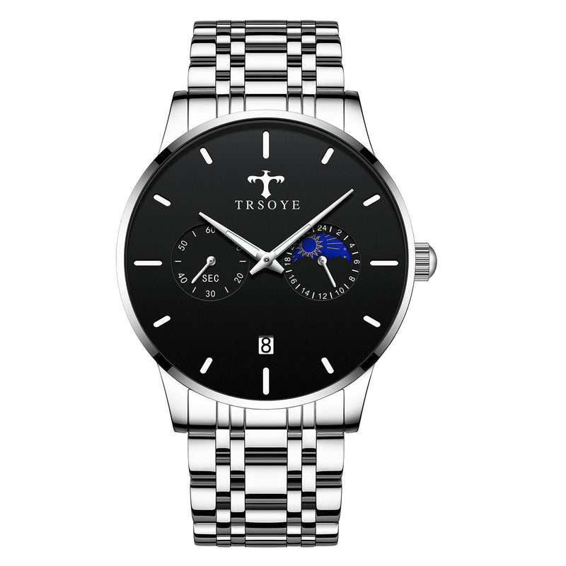 men's steel band quartz watch, view 6 - MRSLM