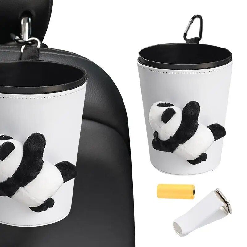 panda car trash can, view 7 - MRSLM