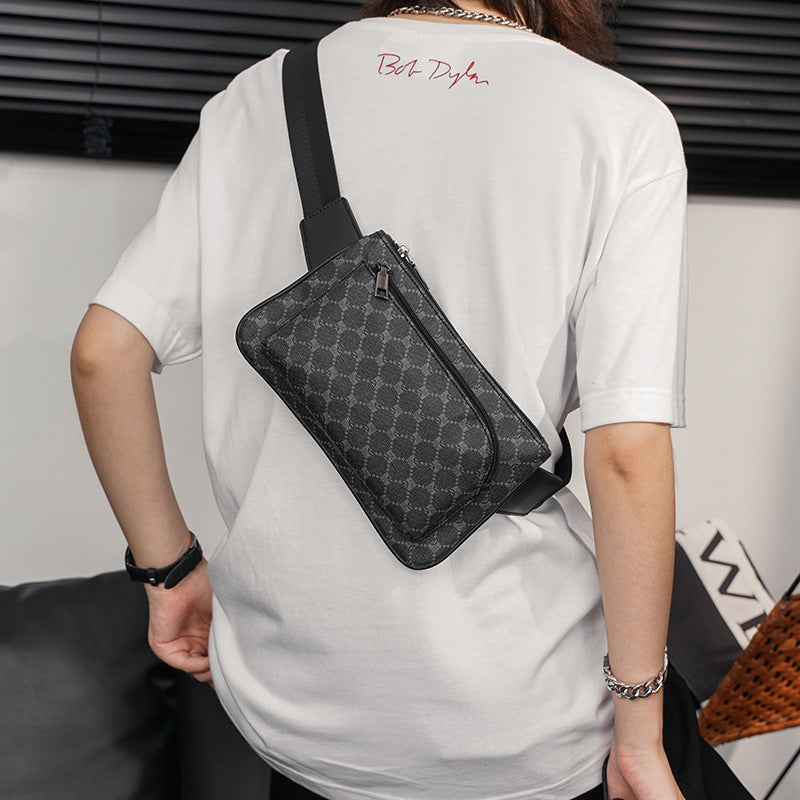 men's pu leather chest bag - MRSLM