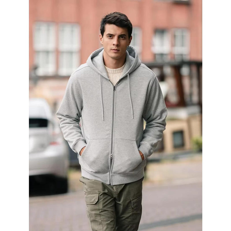 men's full zip fleece lined hoodie, view 6 - MRSLM