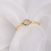 aquamarine gold plated 925 silver thin ring, view 5 - MRSLM