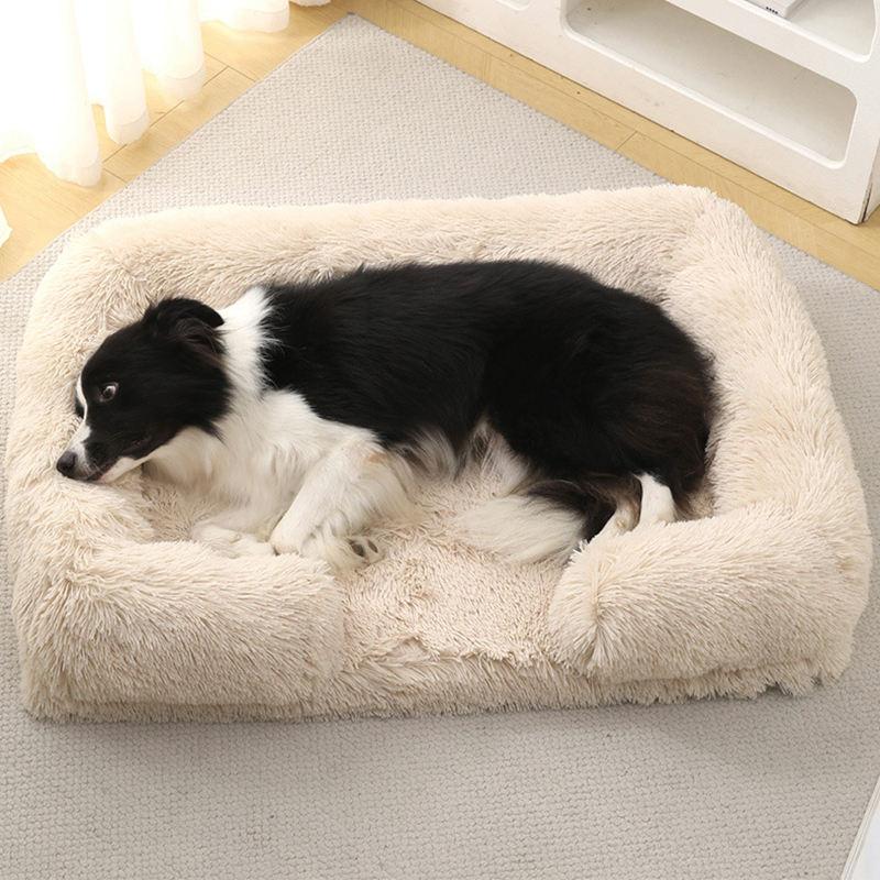 cozy winter plush dog bed - MRSLM