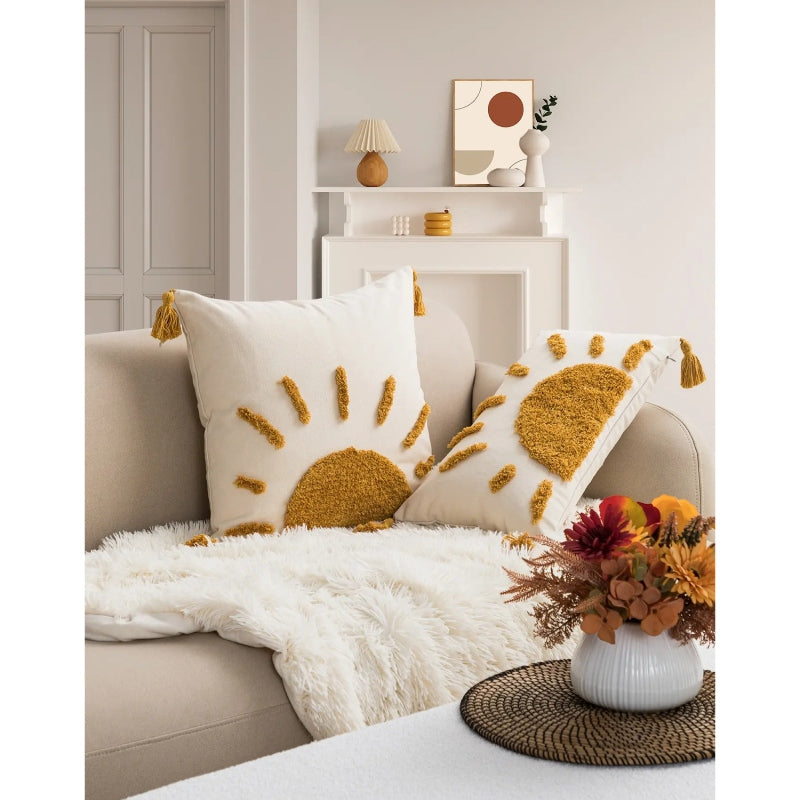 Bohemian tufted pillowcase, view 3 - MRSLM