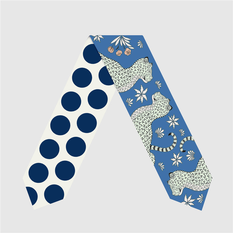 women's silk skinny scarf, view 3 - MRSLM