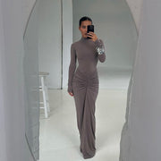 women's pleated high-waist dress - MRSLM