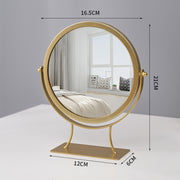 metal vanity mirror with jewelry storage, view 4 - MRSLM