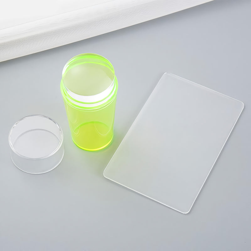 silicone nail art stamper set with scraper, view 2 - MRSLM
