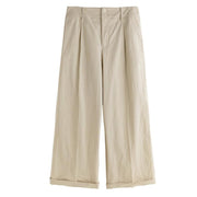 wide-leg cuffed trousers, view 8 - MRSLM