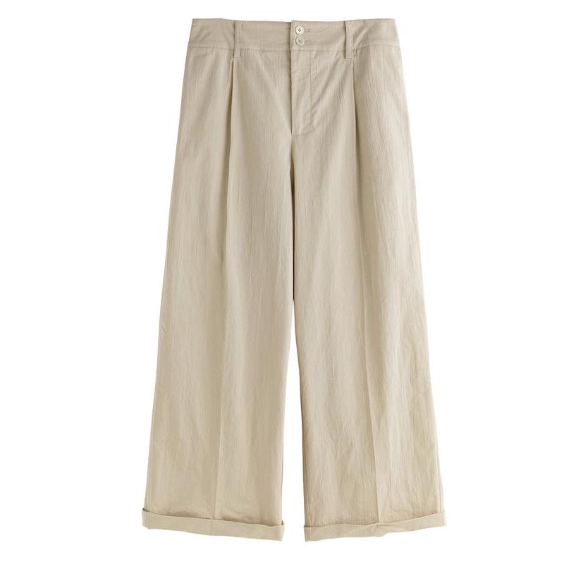 wide-leg cuffed trousers, view 8 - MRSLM