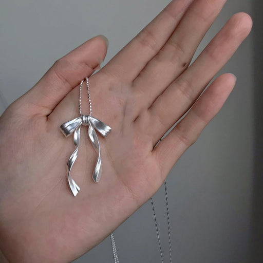 women's bow necklace S925 silver - MRSLM