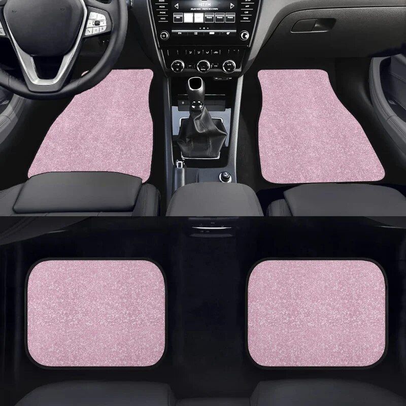 pink bling print car floor mats, view 3 - MRSLM