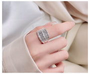 S925 silver minimalist textured ring, view 7 - MRSLM