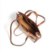 Vintage cowhide leather tote, view 9 - MRSLM