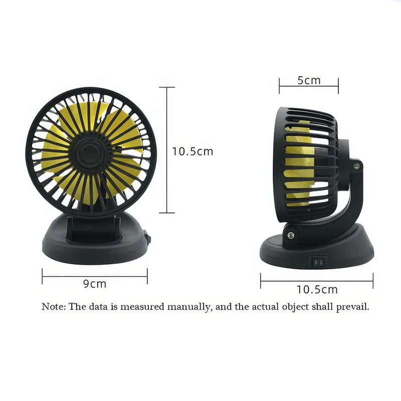 Multi-angle rotatable car cooling fan, view 10 - MRSLM