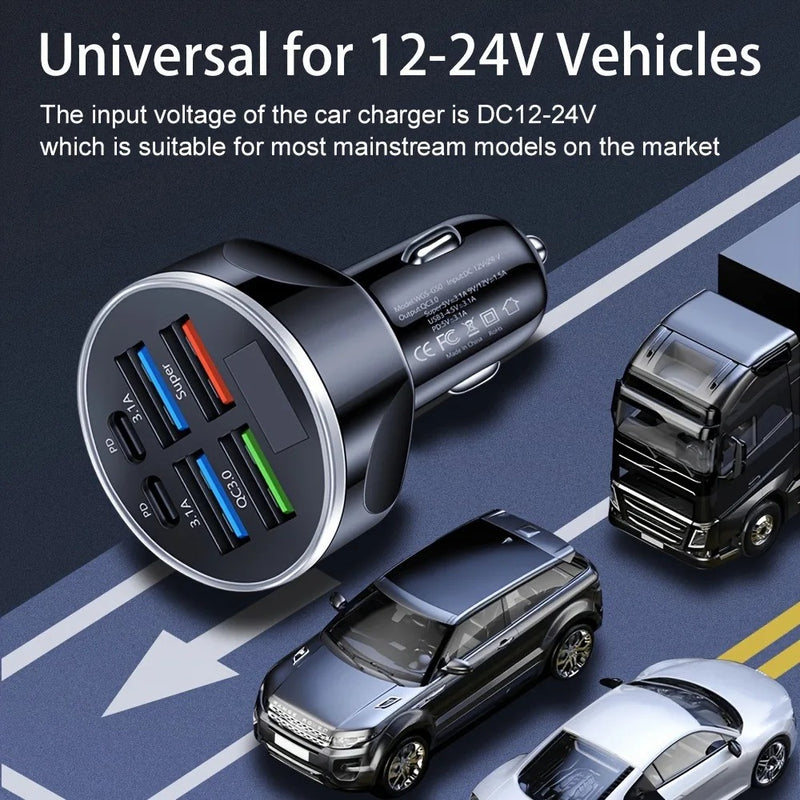 6-in-1 fast car charger, view 5 - MRSLM